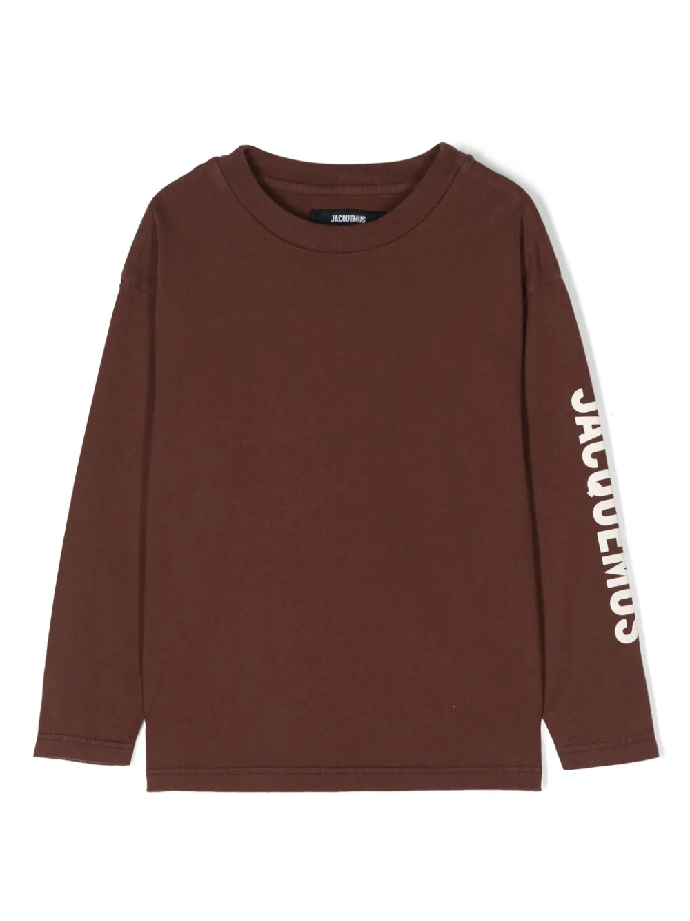 JACQUEMUS L'ENFANT logo-stamp cotton T-shirt | Brown | Image 1