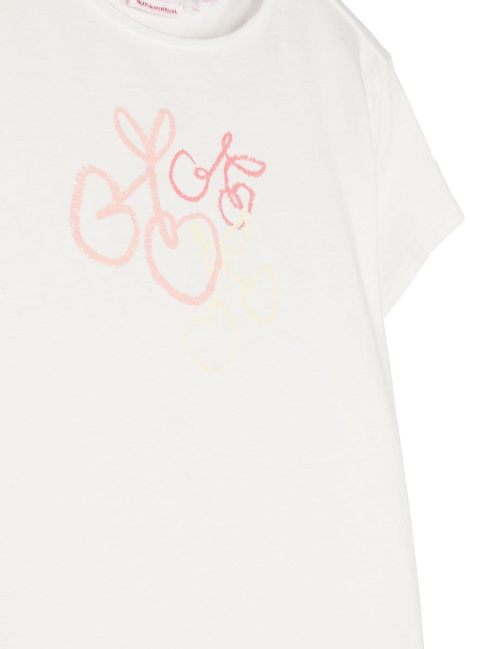 Bonpoint Katoenen T-shirt met logoprint Wit