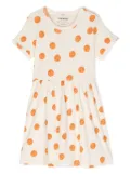 Mini Rodini Basketball organic cotton dress - Neutrals