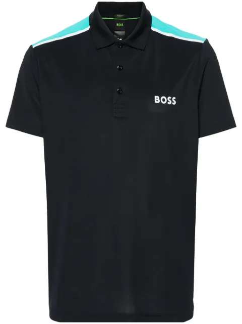 BOSS logo-print polo shirt