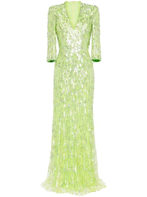 Jenny Packham Oscar sequin-embellished gown Women