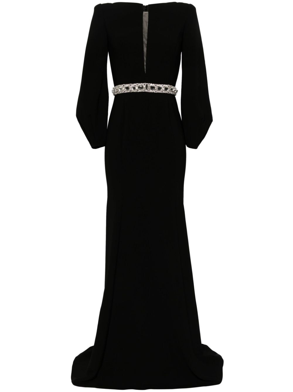 Jenny Packham Layla Crepe Maxi Dress In Black