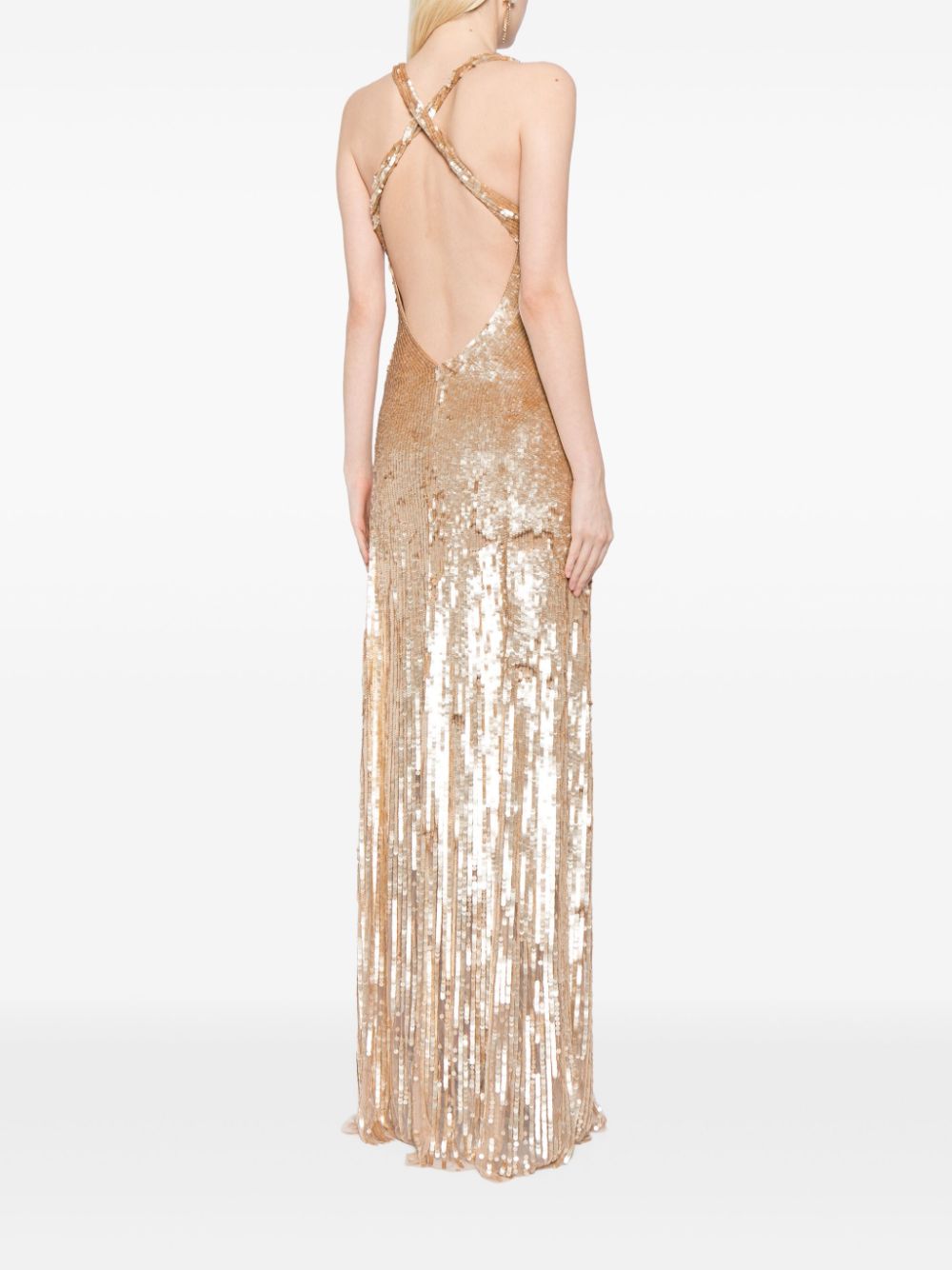 Affordable Jenny Packham Night Fever sequin-embellished gown Women