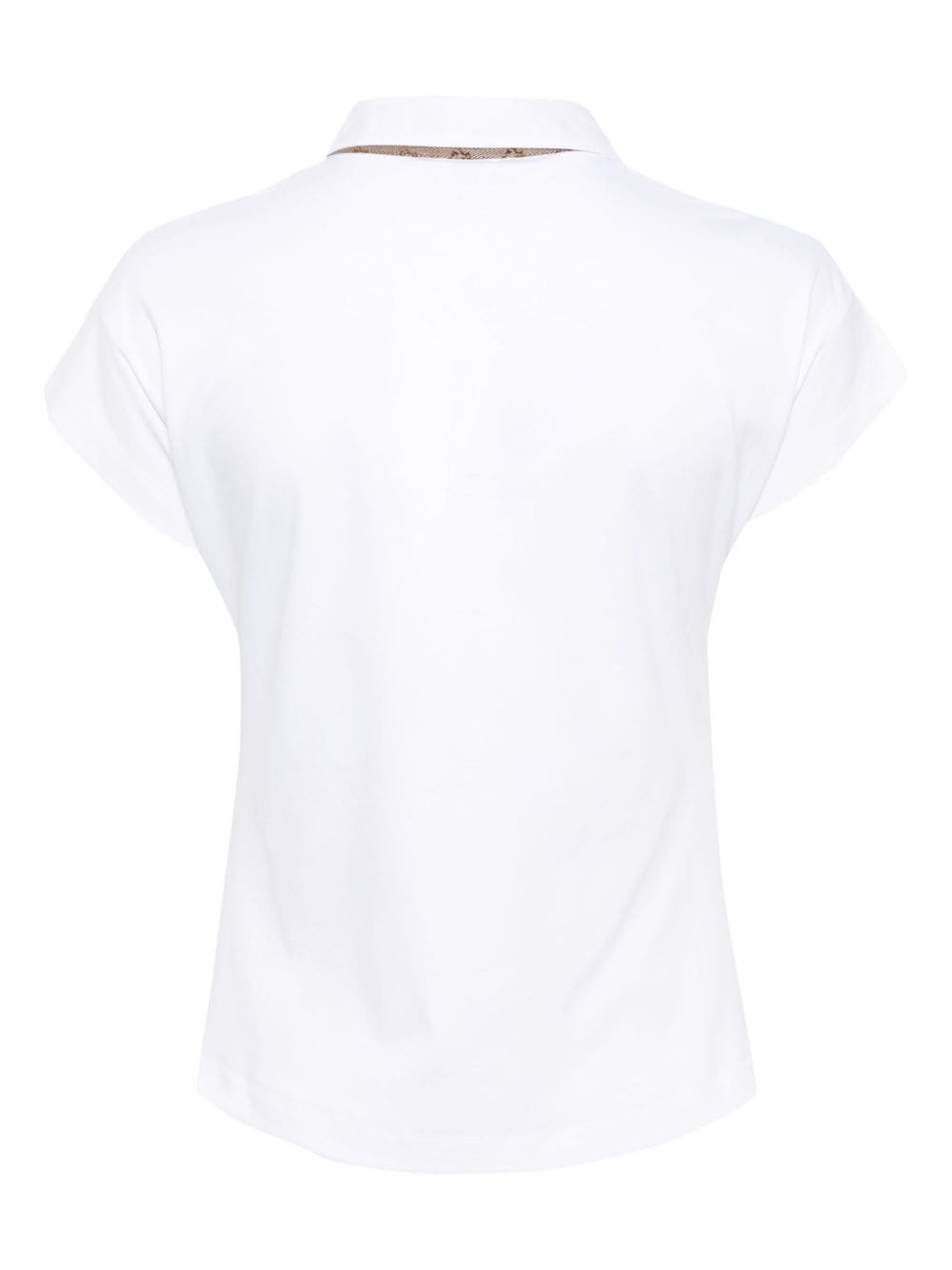 Shop Herno Logo-tape Cotton Polo Top In White