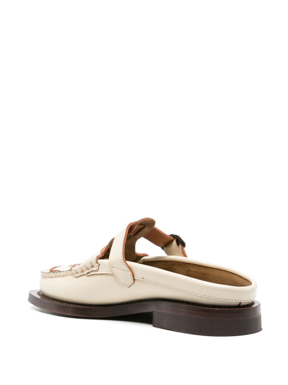 Shop Hereu Bonell Leather Loafers In Neutrals