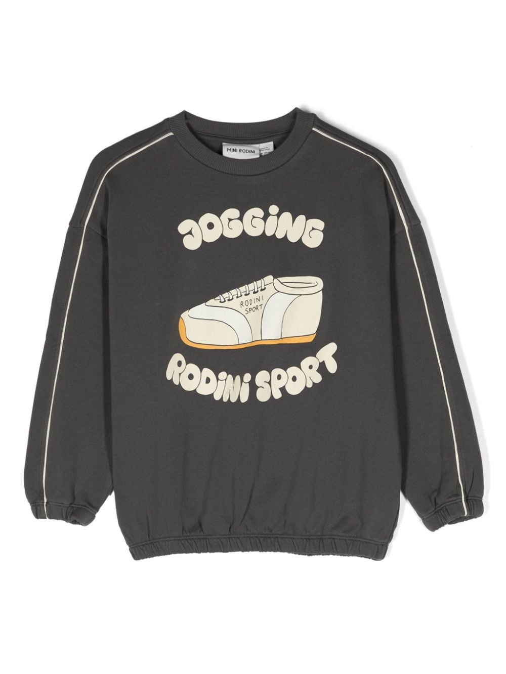 Mini Rodini Kids' Jogging Organic Cotton Sweatshirt In Grey