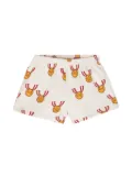 Mini Rodini medals-print cotton track shorts - Neutrals