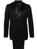 LUIGI BIANCHI MANTOVA peak-lapels double-breasted suit - Black