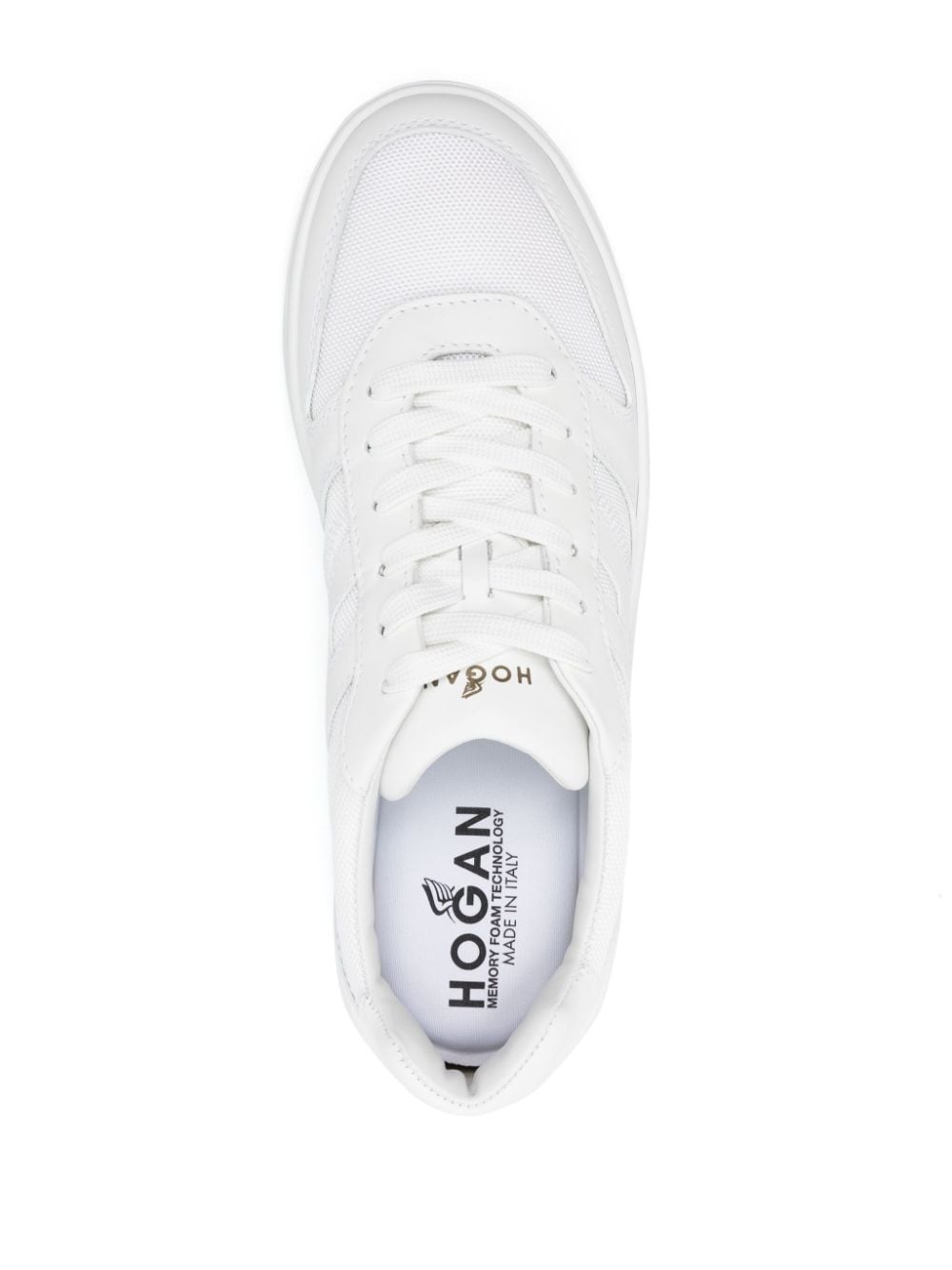 Shop Hogan H630 Panelled Sneakers In White