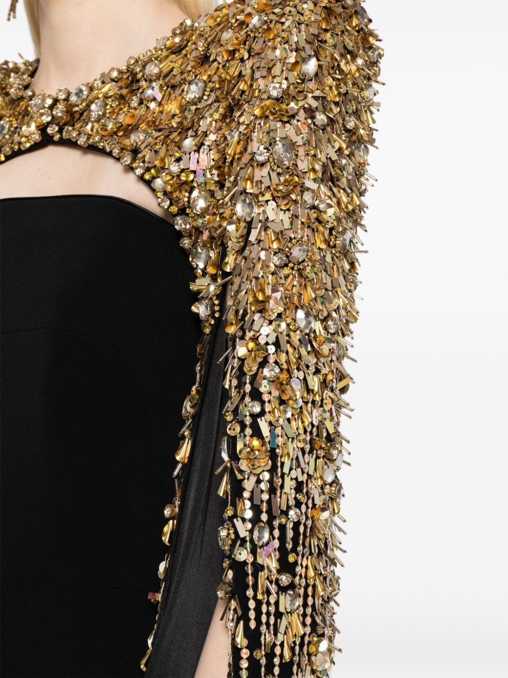 JENNY PACKHAM SHARONA SEQUINNED CAPE 