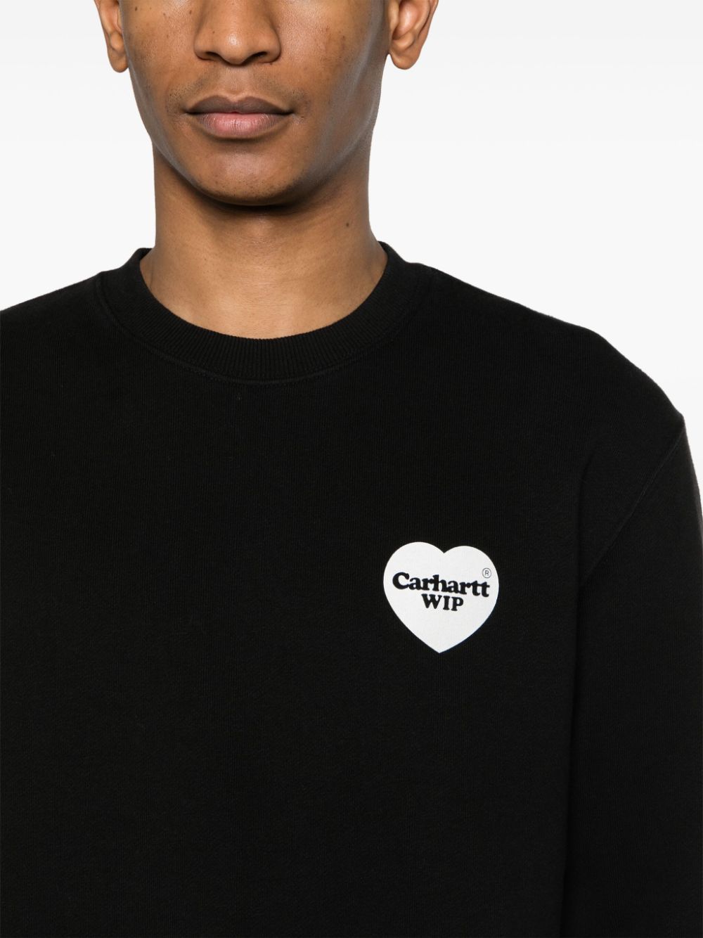 Shop Carhartt Heart Bandana Logo-print Sweatshirt In Black