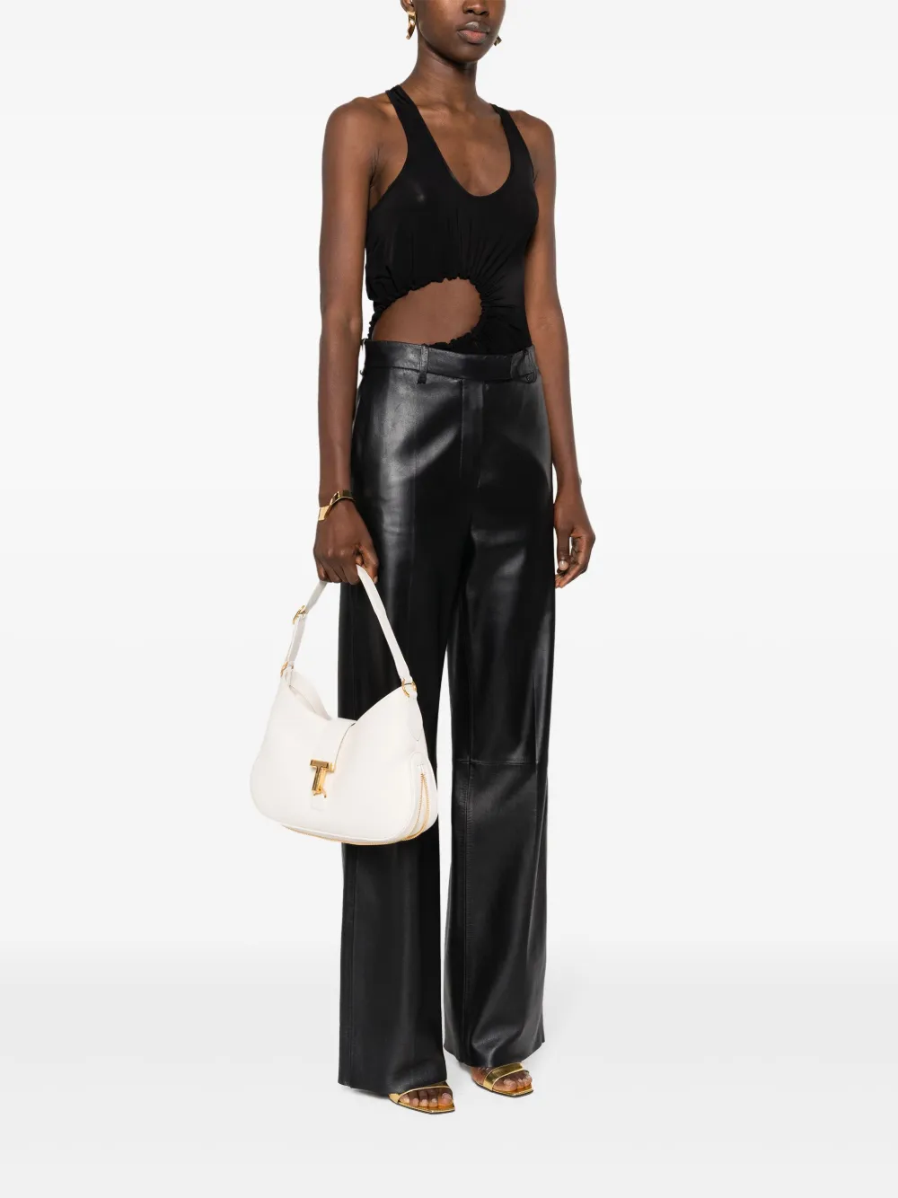 TOM FORD Tara leren schoudertas - Wit