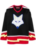 MEMBERS OF THE RAGE Fox-patch hockey jersey - Black