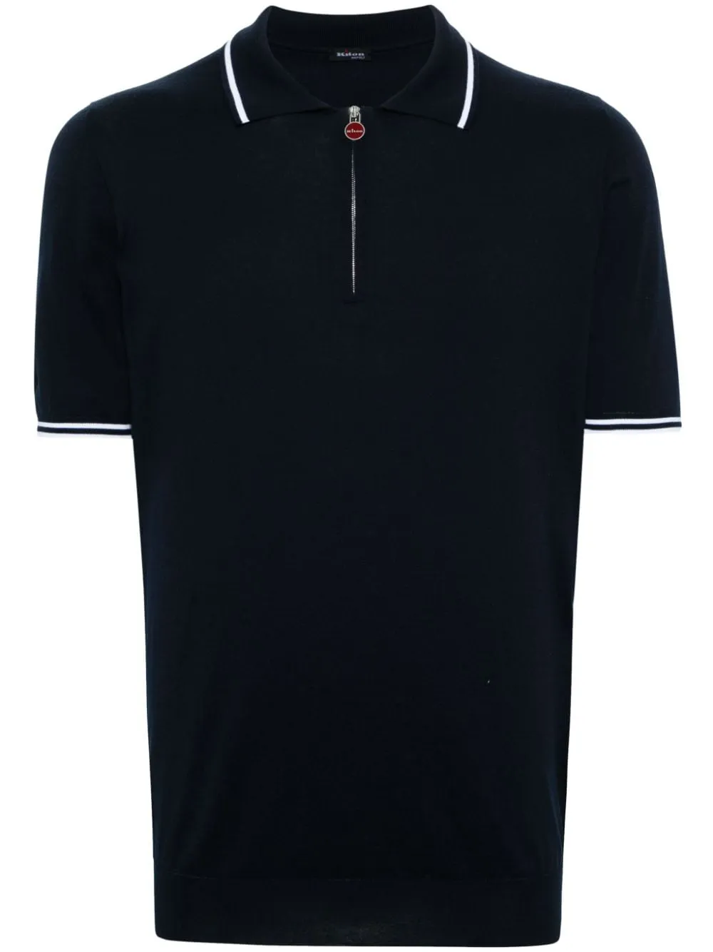 Kiton Poloshirt met rits Blauw