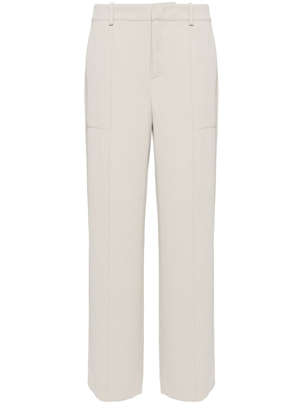 Vince Mid-rise Straight-leg Trousers In Neutrals