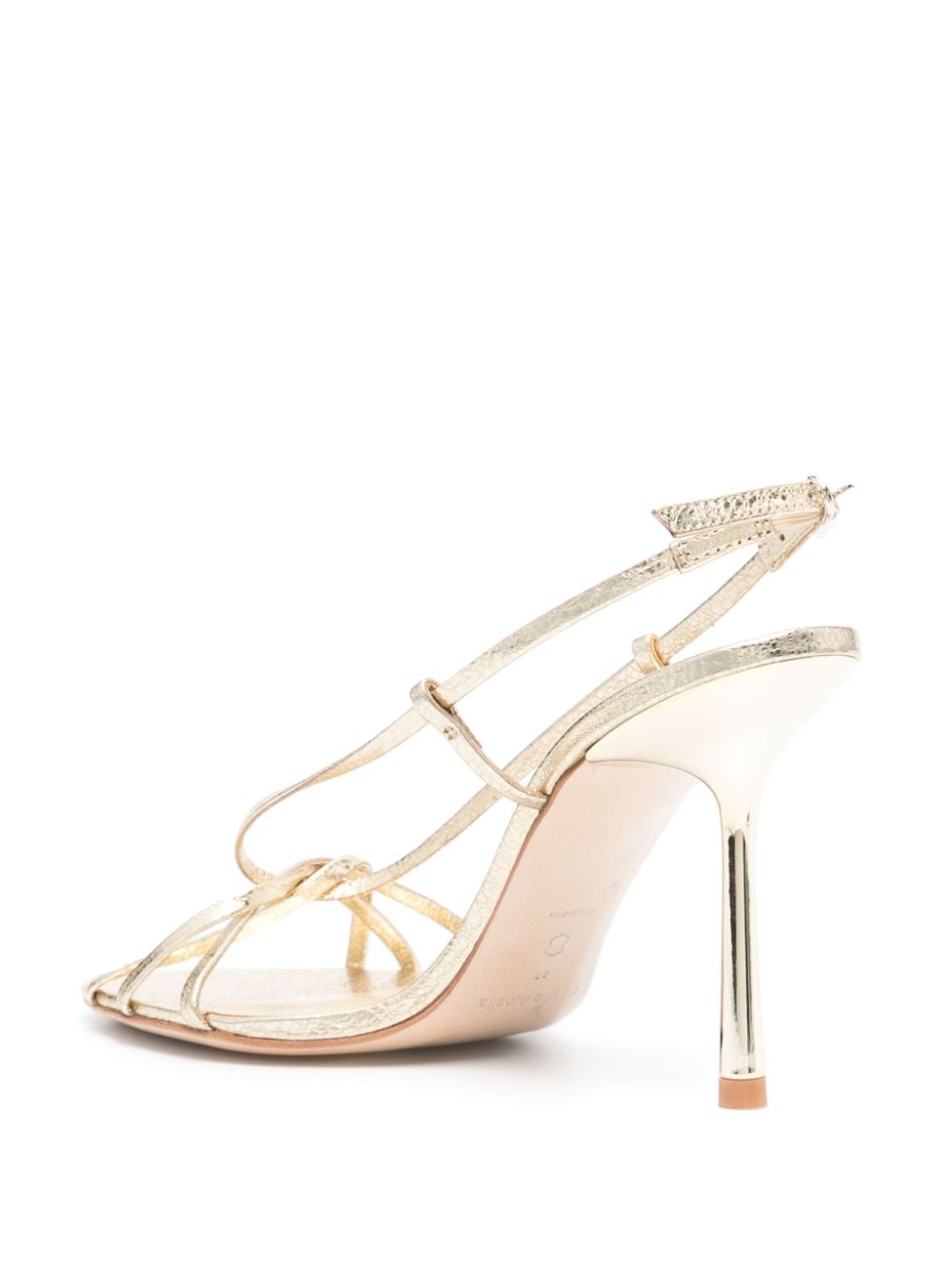Shop Studio Amelia Entwined 90mm Leather Sandals In Gold
