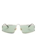 Saint Laurent Eyewear SL 606 rectangle-frame sunglasses - Gold