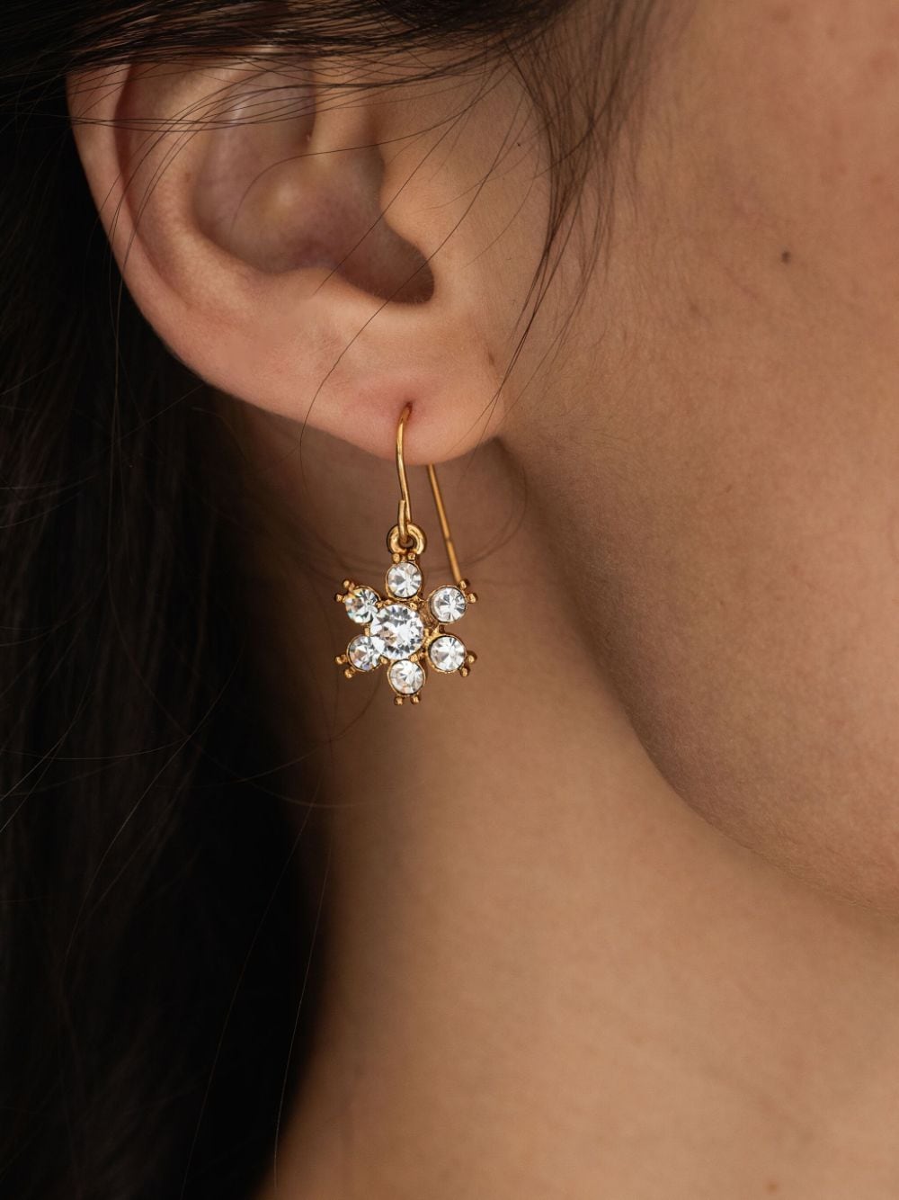 Shop Jennifer Behr Vere Crystal-embellished Earrings In 金色