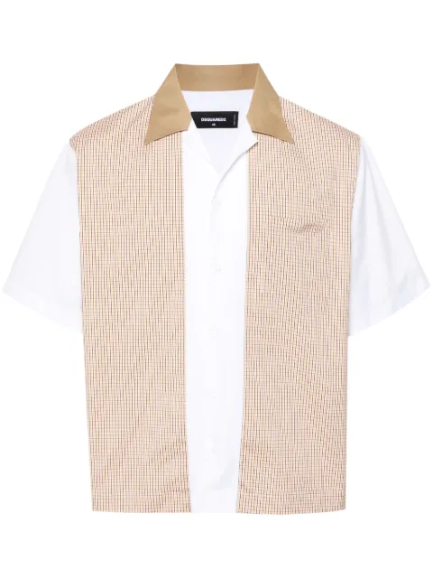 DSQUARED2 camisa de popelina con motivo de cuadros