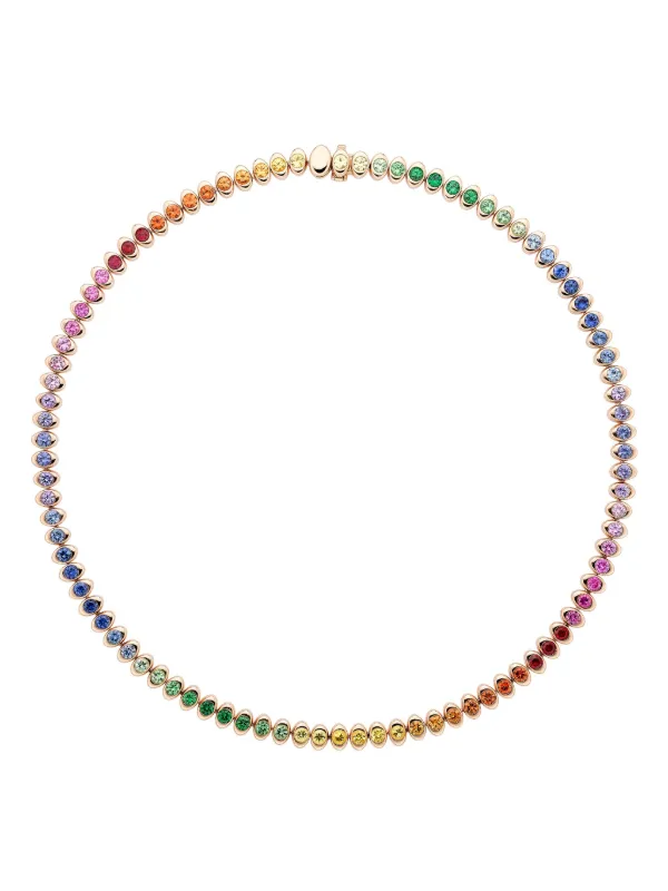 Rose gold shop rainbow necklace