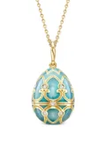 Fabergé 18kt yellow gold Heritage Hen Surprise diamond locket necklace - Blue