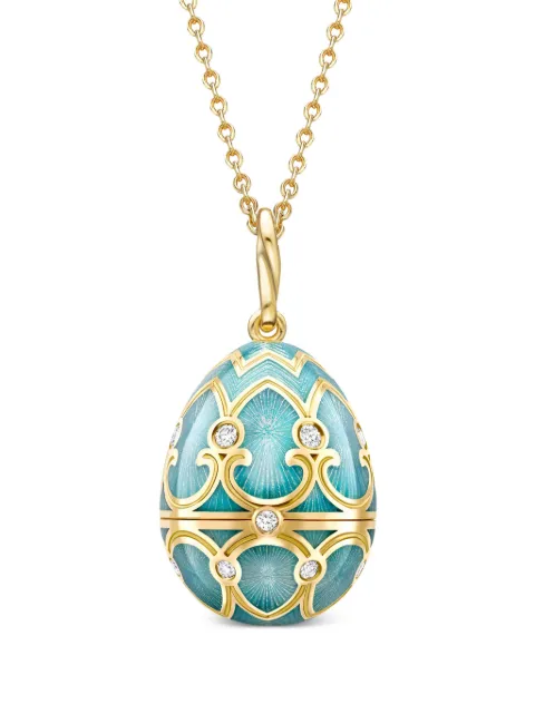 Fabergé 18kt yellow gold Heritage Hen Surprise diamond locket necklace