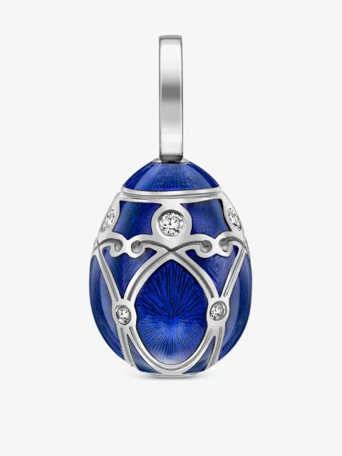 Fabergé 18kt white gold Heritage Palais Egg diamond charm