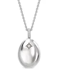 Fabergé 18kt white gold Fabergé Essence I Love You Egg diamond pendant necklace - Silver
