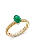 Fabergé 18kt yellow gold Colours of Love emerald fluted ring - Green