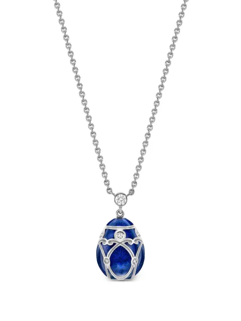 Fabergé 18kt white gold Heritage Palais Petite Egg diamonds pendant necklace