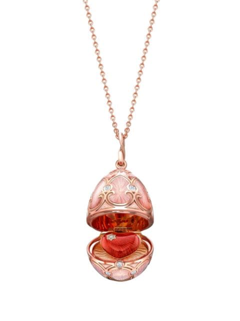 Fabergé 18kt rose gold Heritage diamond surprise locket necklace