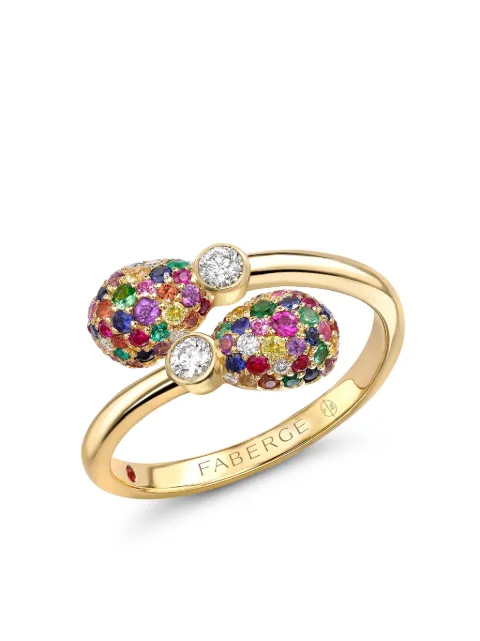 Fabergé Anello in oro giallo 18kt Emotion con pietre