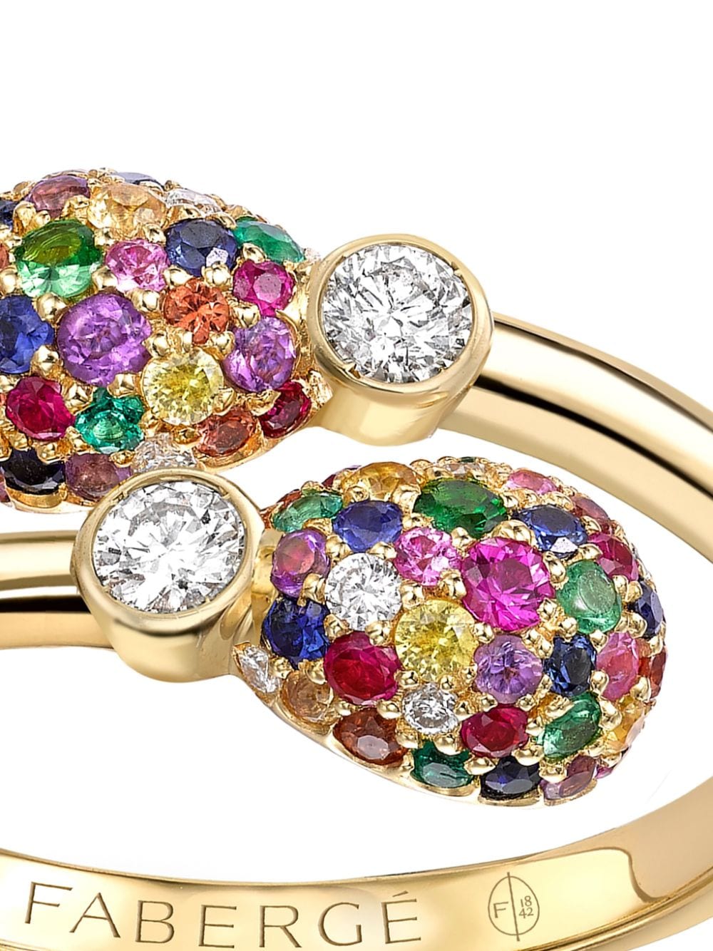 Fabergé 18kt yellow gold Emotion multi-stone cocktail ring - Goud