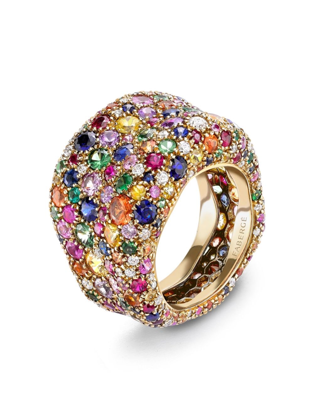 Fabergé Women's Emotion 18k Yellow Gold Multi-stone & Diamond Grande Ring