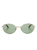 Saint Laurent Eyewear 692 oval-frame sunglasses - Gold