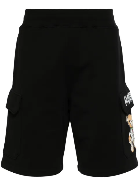 Moschino Teddy Bear-print cotton bermuda shorts