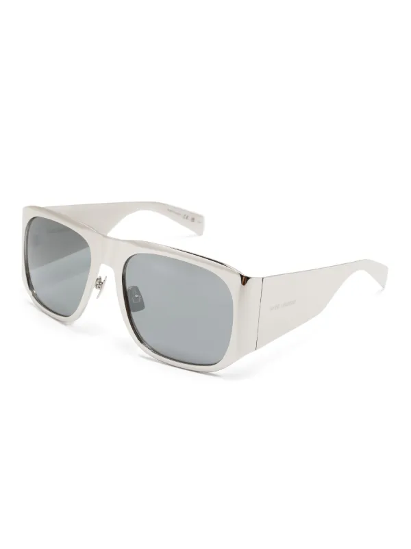 Saint Laurent Eyewear SL 636 Sunglasses | Silver | FARFETCH AO display picture 3