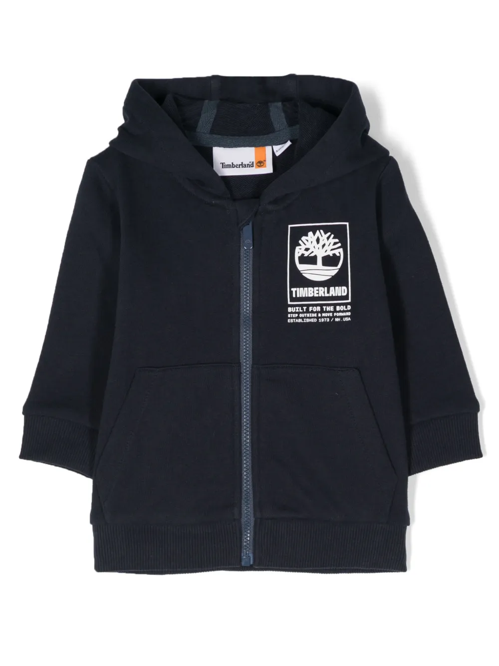 Timberland Kids Hoodie met rits Blauw