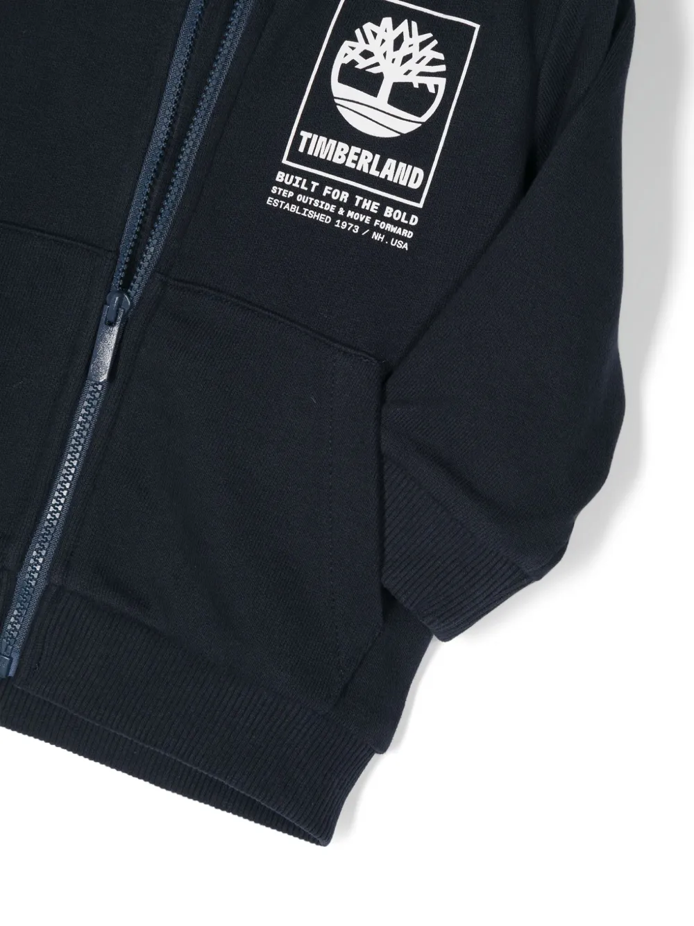 Timberland Kids Hoodie met rits Blauw