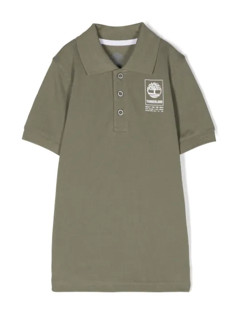 Timberland Kids logo-print polo shirt