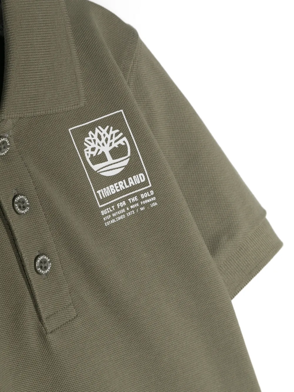 Timberland Kids Poloshirt met logoprint Groen