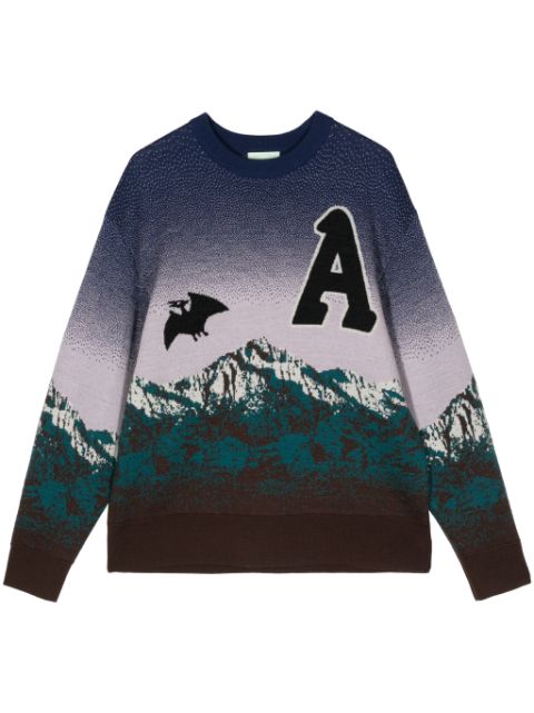 Aries Cave-They intarsia-knit jumper