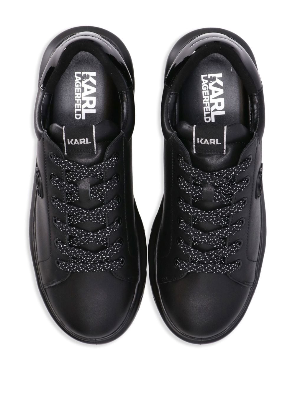 Shop Karl Lagerfeld Kapri Kite Lace-up Sneakers In Black