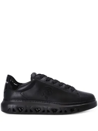 ke-ke.　 Black Gaskell Flower-Embellished Chunky Sneakers - CHARLES