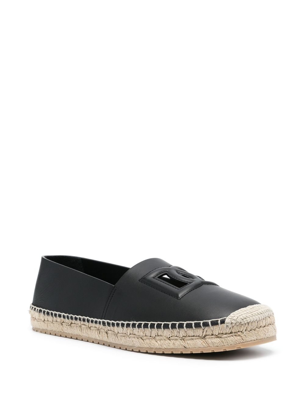 Dolce & Gabbana Leren espadrilles - Zwart