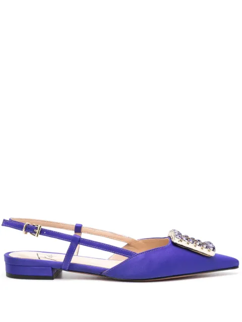 Roberto Festa flats Lavanda con detalles de cristal