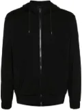 Herno logo-patch hooded jacket - Black