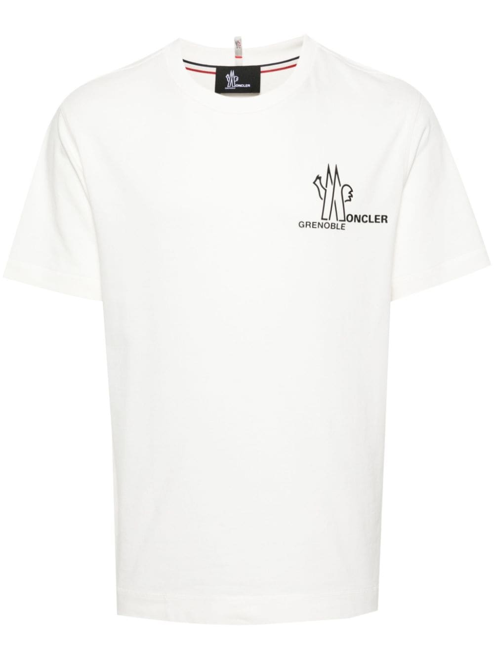 Moncler Grenoble T-shirt met logoprint Beige
