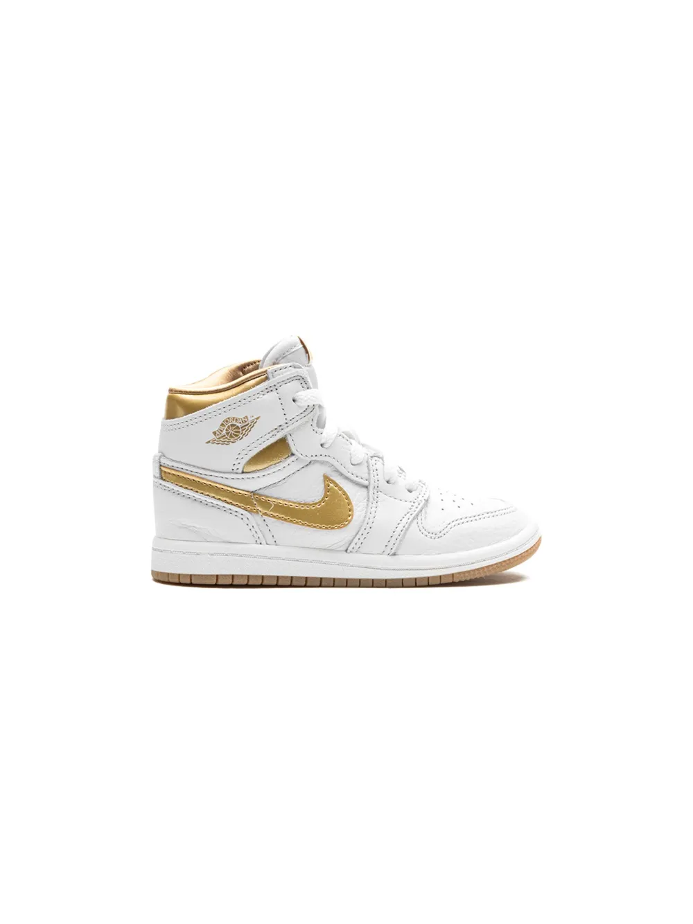 Shop Jordan Air  1 Retro High Og "metallic Gold" Sneakers In White