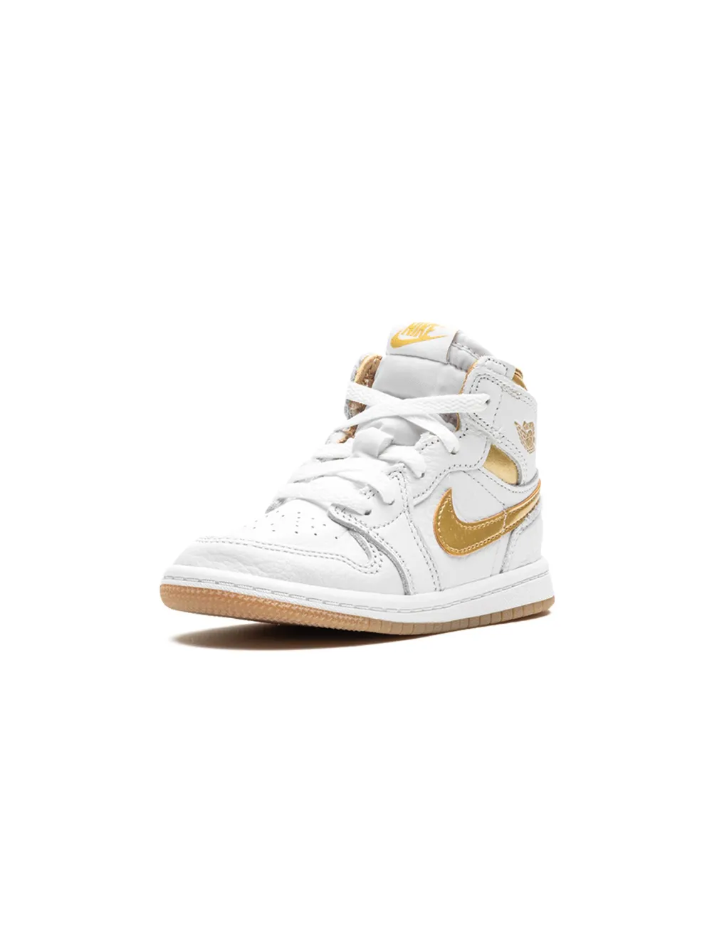 Shop Jordan Air  1 Retro High Og "metallic Gold" Sneakers In White